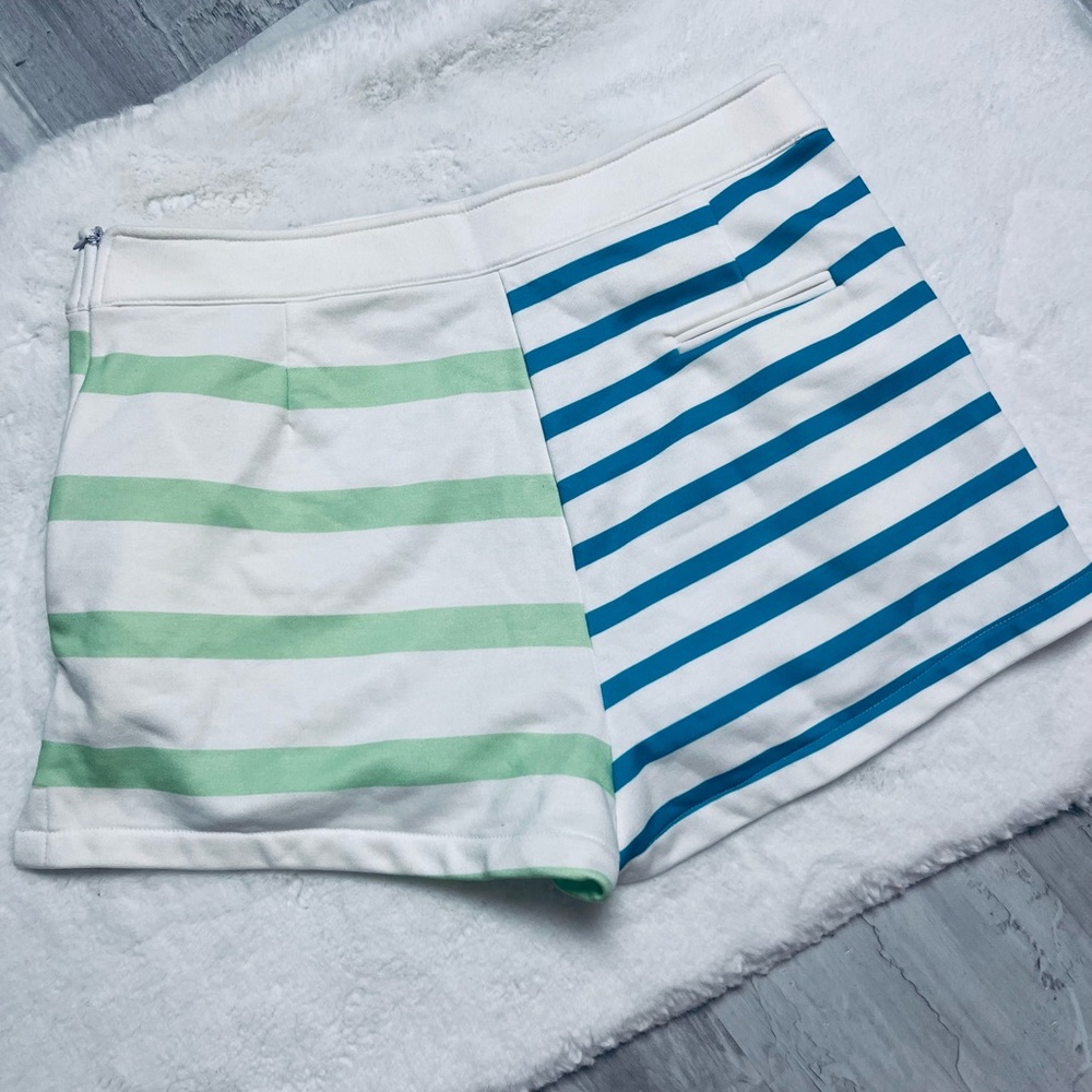 Solid and Striped Sophie Striped French Terry Shorts Green/blue Stripes NWOT XL - Picture 3 of 7